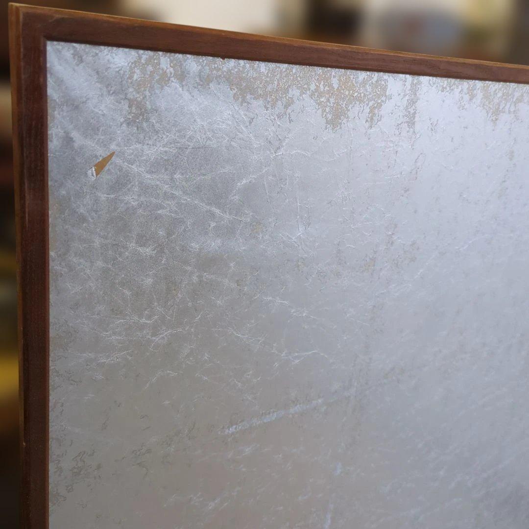 風炉先屏風　屏風　両面開き　銀紙　茶道具　茶道　間仕切り