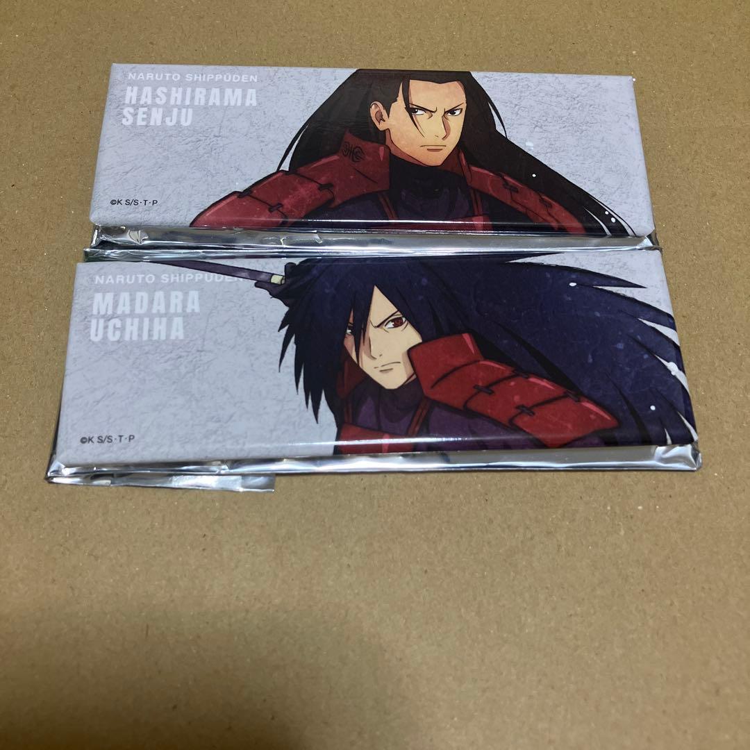 NARUTO疾風伝 マダラ 柱間 ロングスクエア缶バッジ