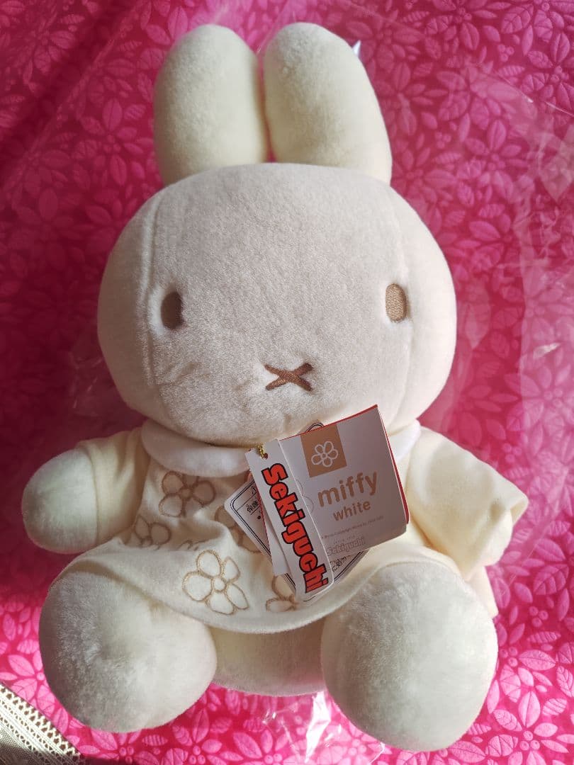 miffy whiteシリーズ ミッフィー 花柄ドレスM ぬいぐるみ ③