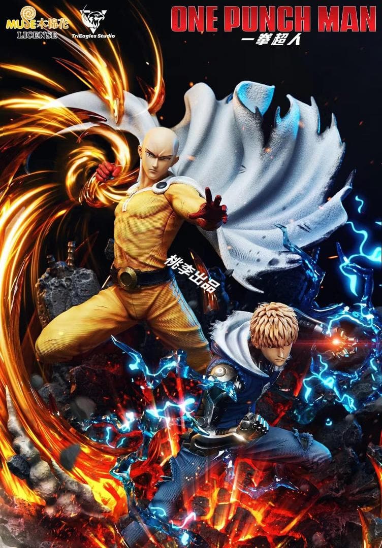 新品未開封『ワンパンマン』サイタマ＆ジェノス  ガレージキット スタチュー