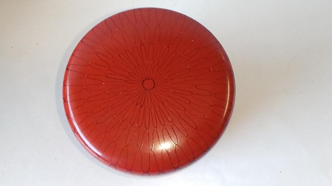 山中塗 蒔絵師 高橋峯房 作 黒網目 中棗 漆器 茶器 茶道具 棗 共箱 美品