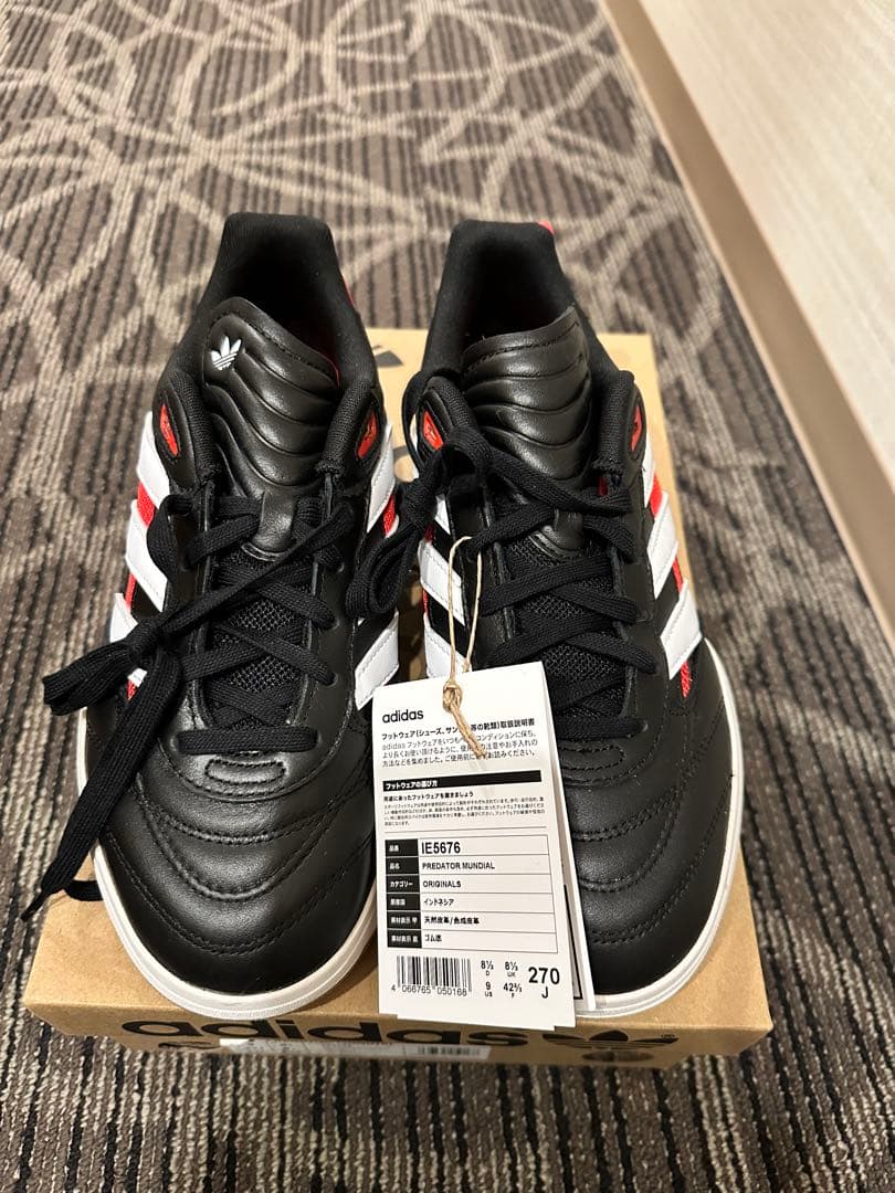 シューズ adidas PREDATOR MUNDIAL BLACK/FTWWHT