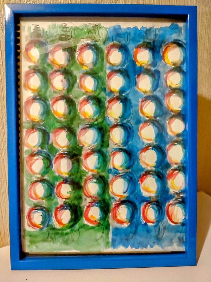 抽象水彩画 フレーム付き