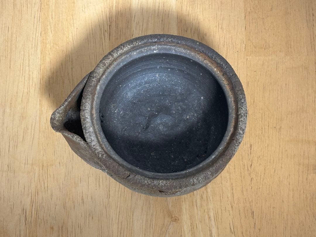 74.備前焼 宝瓶 登り窯 梅 手びねり 急須