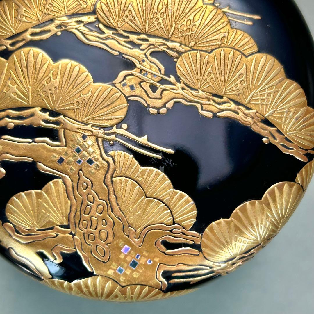 棗　『一瓢斎　而妙斎書付』　大棗　老松蒔絵　花押　お茶道具　茶道　書付箱　工芸品