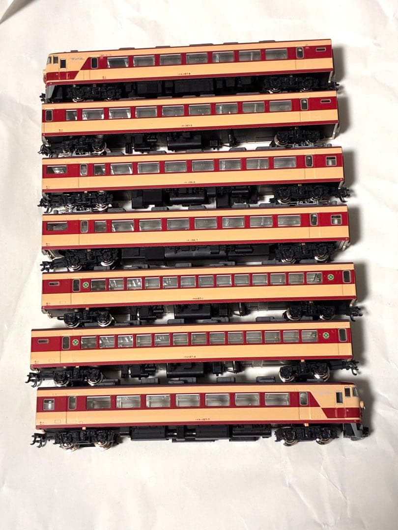 国鉄157系あまぎ7両　kato ライト室内灯点灯確認動力動作確認済