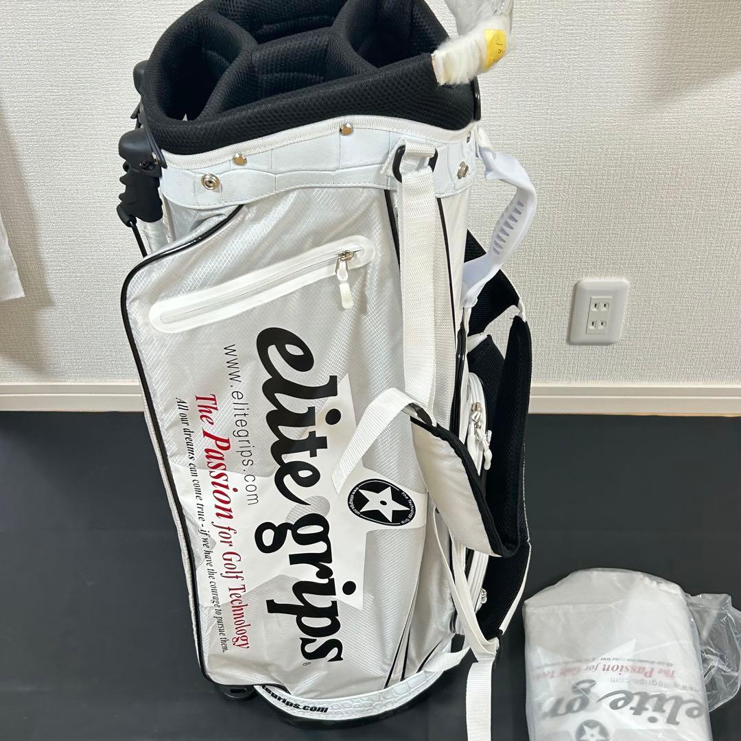 伊*門様 エリートグリップ 【100本限定品】キャディバック ホワイト スタンド