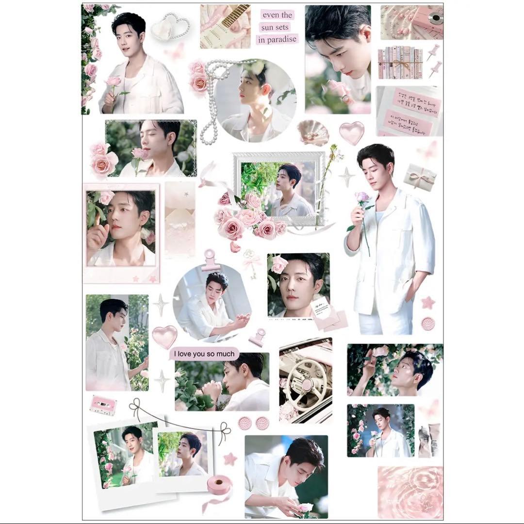 A5 肖戦 デザイン　転写耐油防水ステッカー　10枚