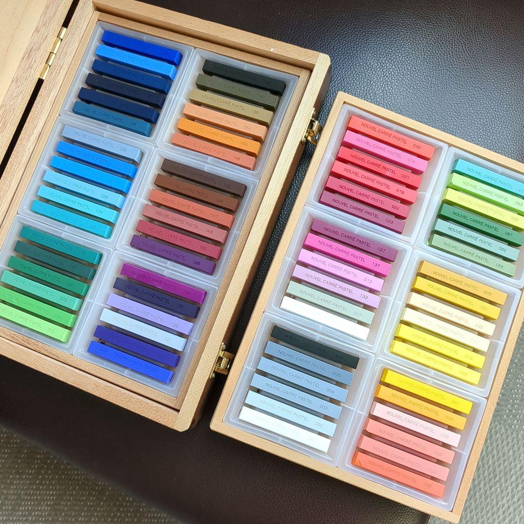 ヌーベル カレー パステル 72色 パステルアートセット 木製ケース入り