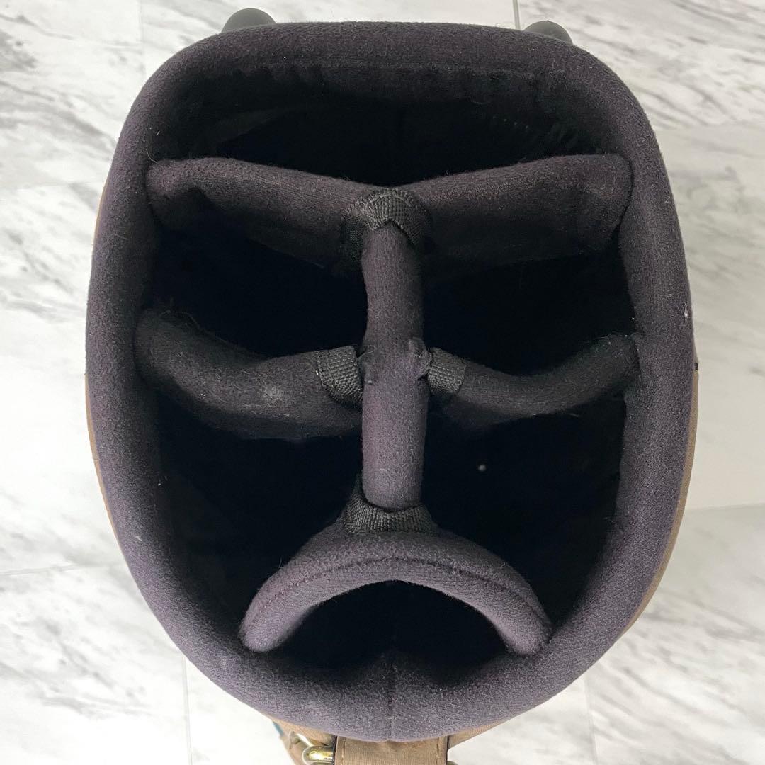 MARK&LONA キャディバッグ スタンド式 ゴールドプレート 9.0型 紺