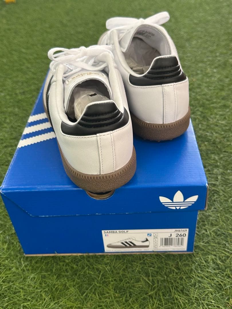 ❗️新品未使用箱付adidasアディダス サンバゴルフシューズUS8.5/26.0