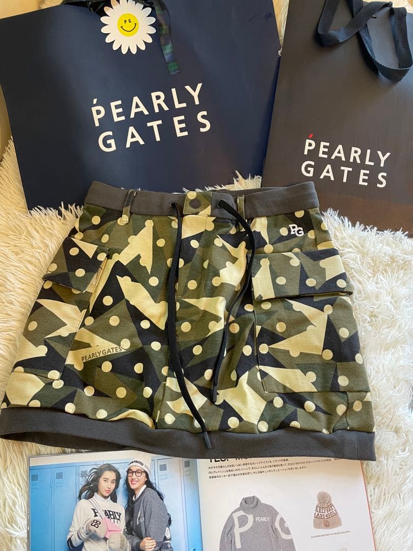PEARLY GATES ラグウォーム カモ柄ドットスカートサイズ1