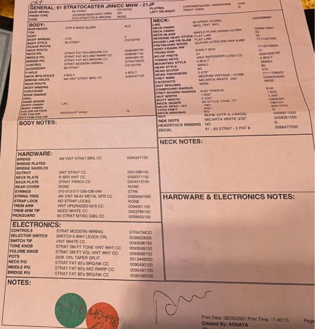 Fender Custom Shop Stratocaster 光栄堂選抜 美品