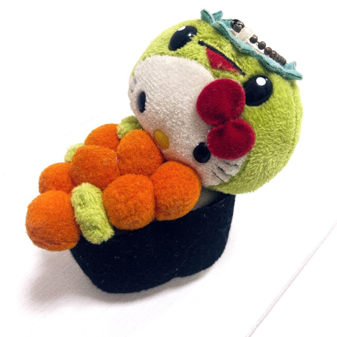 ハローキティ　かっぱ寿司　限定　いくら　軍艦　寿司　ぬいぐるみ　kitty