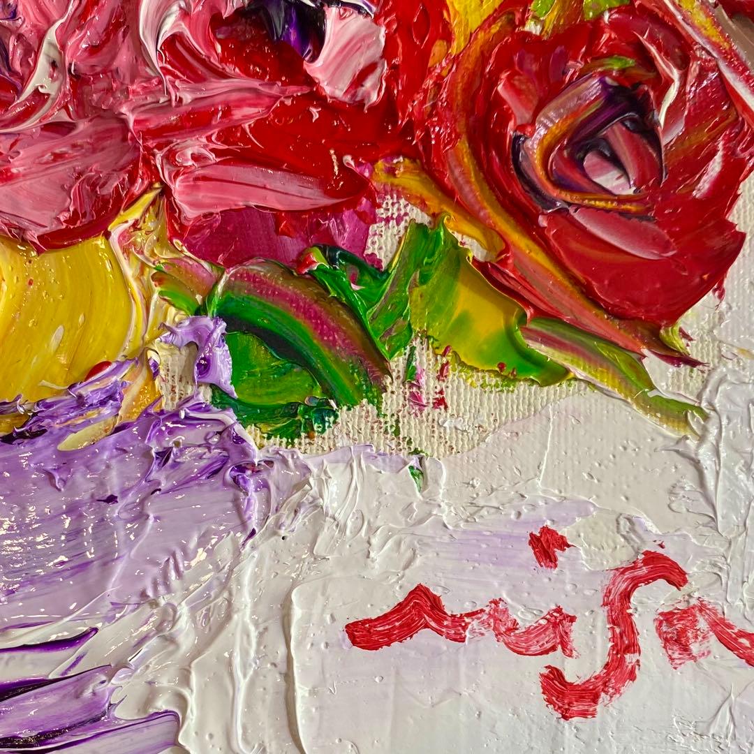 題名【　可憐　　】◾️油彩画　SMサイズ◾️兼田美佐子　原画　本物