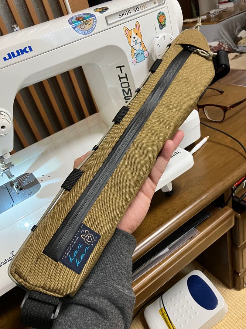 ハンドメイド　フレームバッグ　コーデュラ1000 コヨーテ 41cm