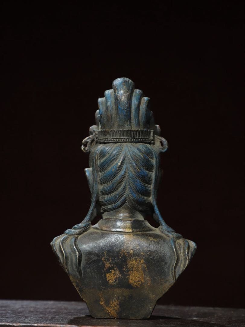 旧家　時代物　純銅拓金 観音様　縁起物　インテリア　古美術 美品