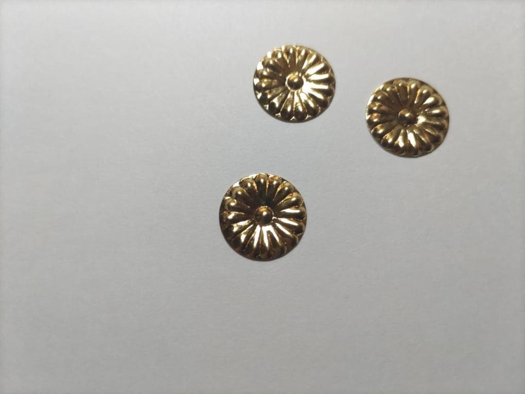 特別価格！【菊紋金具】4分ｘ220枚 （12ｍｍ）神殿、神輿、真鍮金具です。