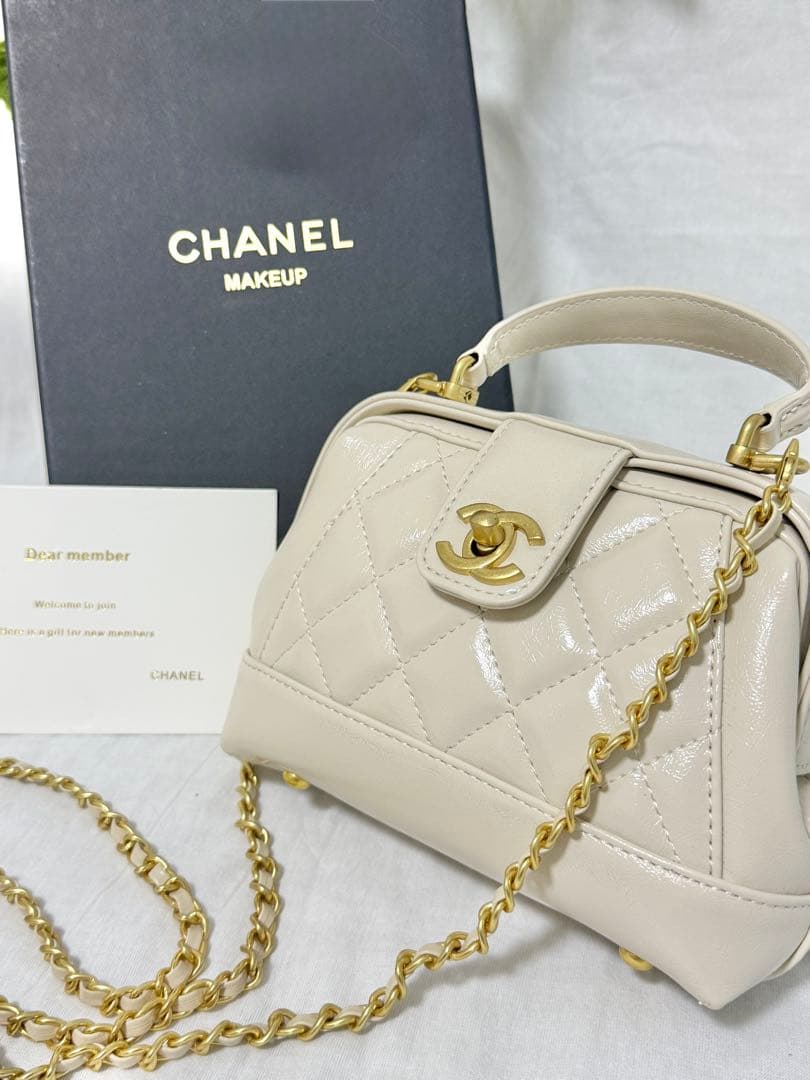 T*】様 CHANEL シャネル ノベルティ レザー ハンドバッグ チェーンショ