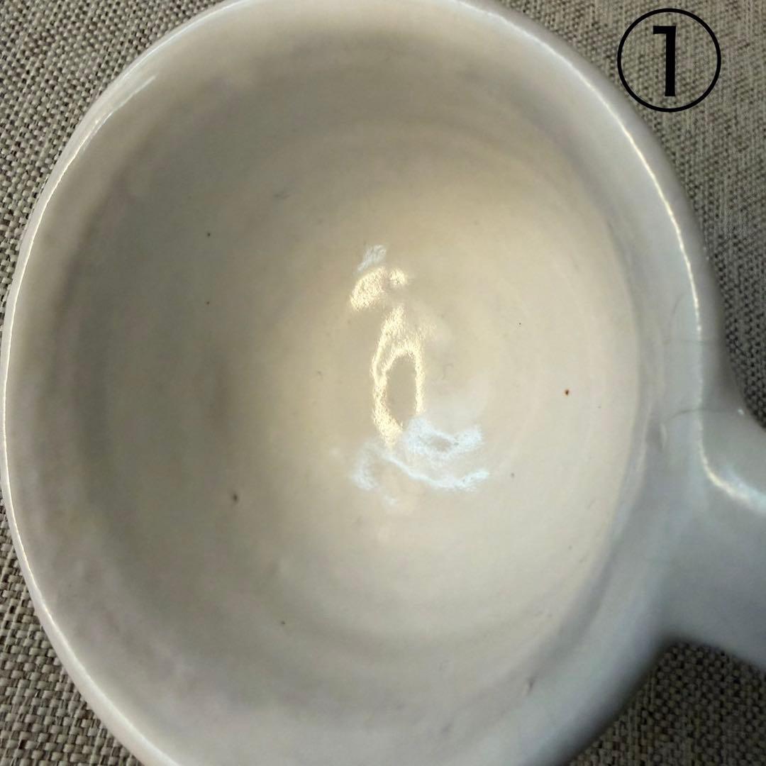 萩焼　風来坊窯　小松健　白萩　白釉　コーヒーカップ＆ソーサー　2客