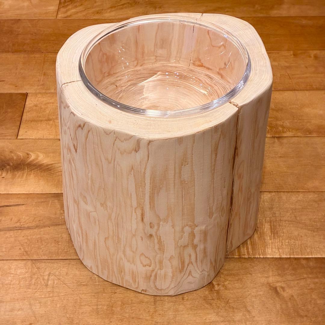 【Pet Table Hinoki】　犬用食器台　No.1451