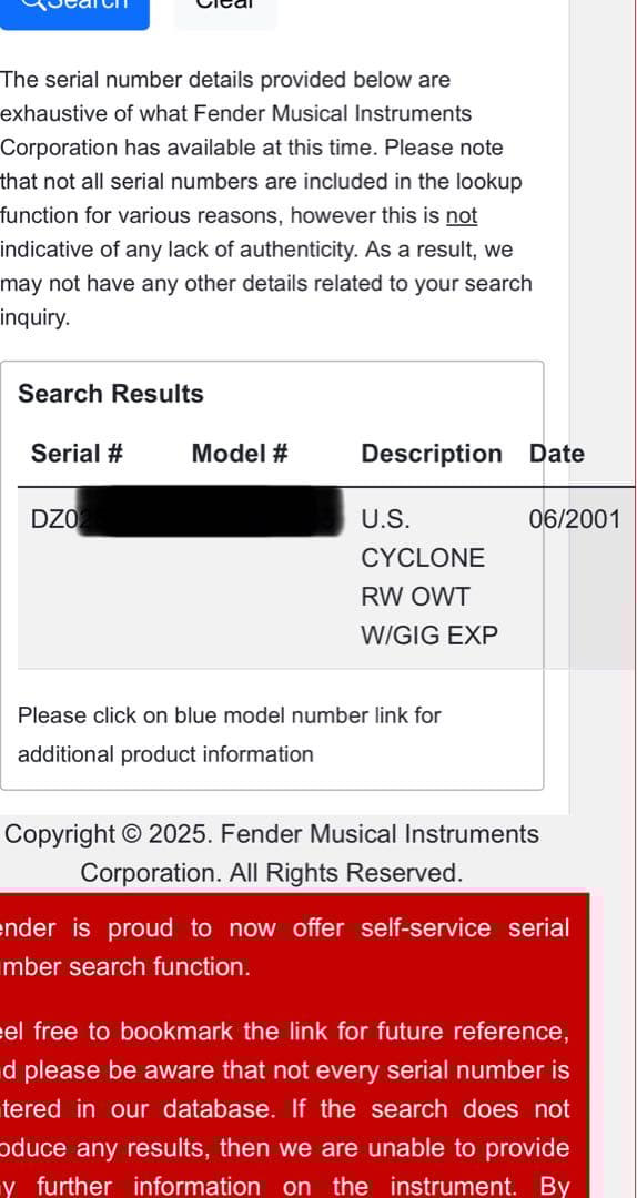 ギター Fender USA US Cyclone 2001 Olympic White