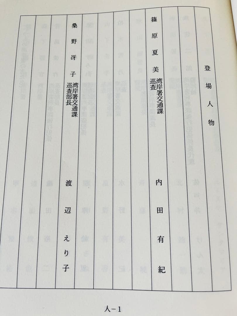 【台本】ドラマ踊る大捜査線 湾岸署婦警物語 初夏の交通安全 DVDブルーレイ化