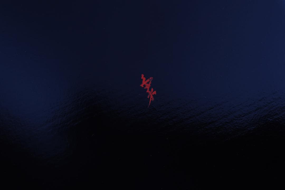 鷲山塗 山本象石 黒盆 折敷 膳 盆 十客