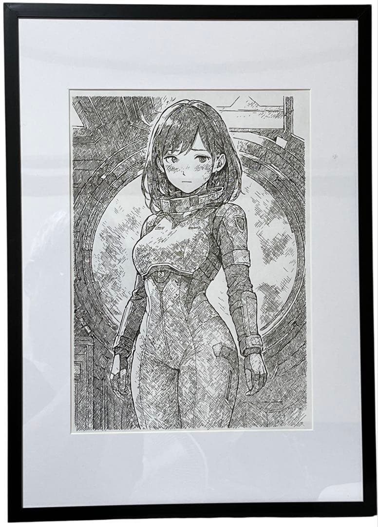 【額装済一点物】オリジナル手描ペン画「Aetherion-アエテリオン#01）