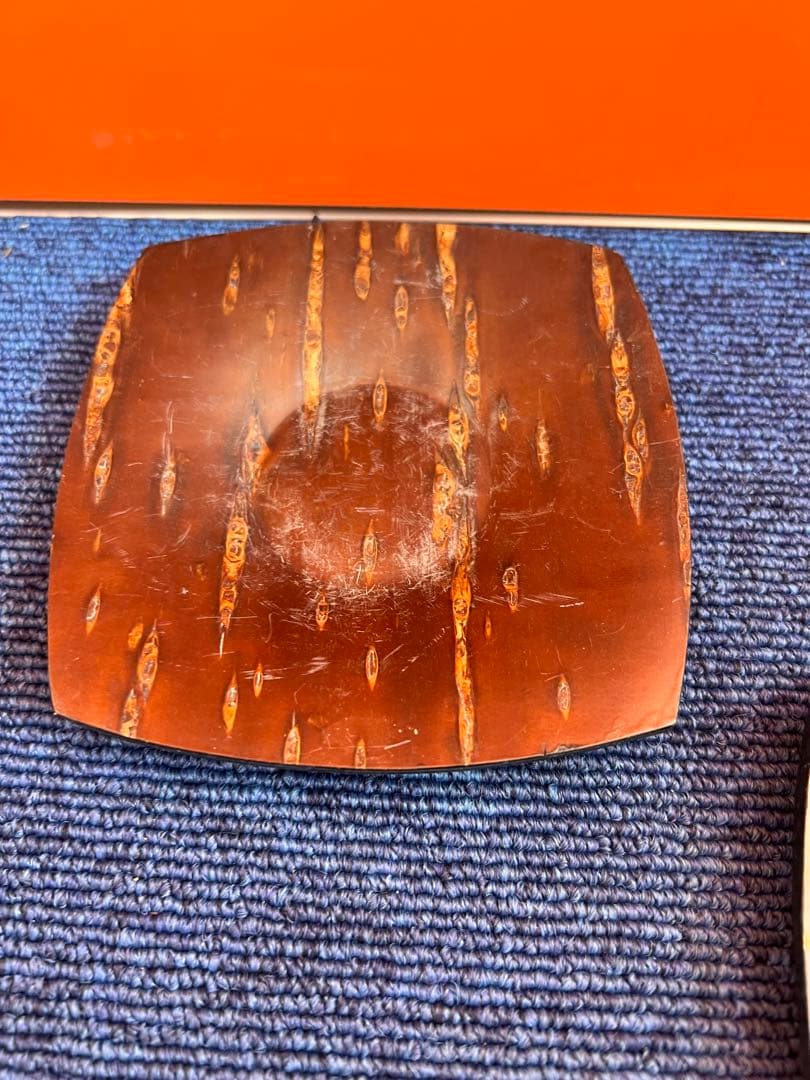 1245 桜皮細工　茶托　5客　伝統工芸品　未使用