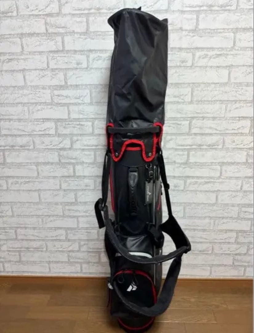 PYKES PEAK スタンドゴルフバッグ ブラック/レッド