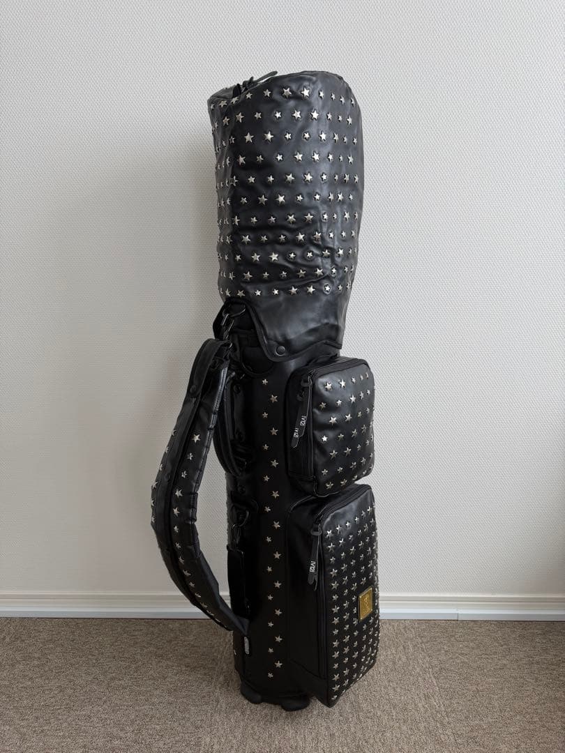 V12 STAR STUDS キャディバッグ　超希少なブラック&シルバースター