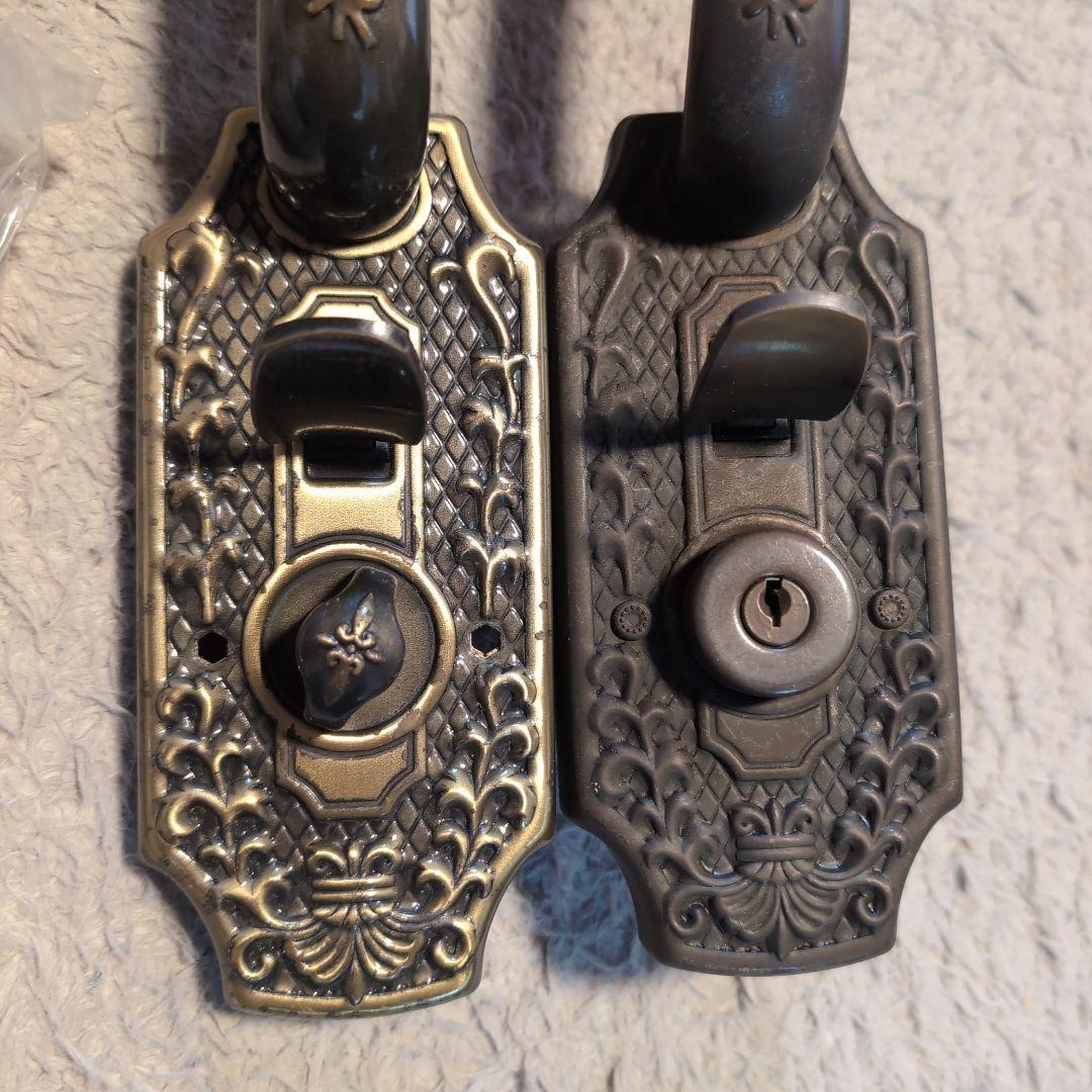 真鍮アンティーク ドアハンドル一式