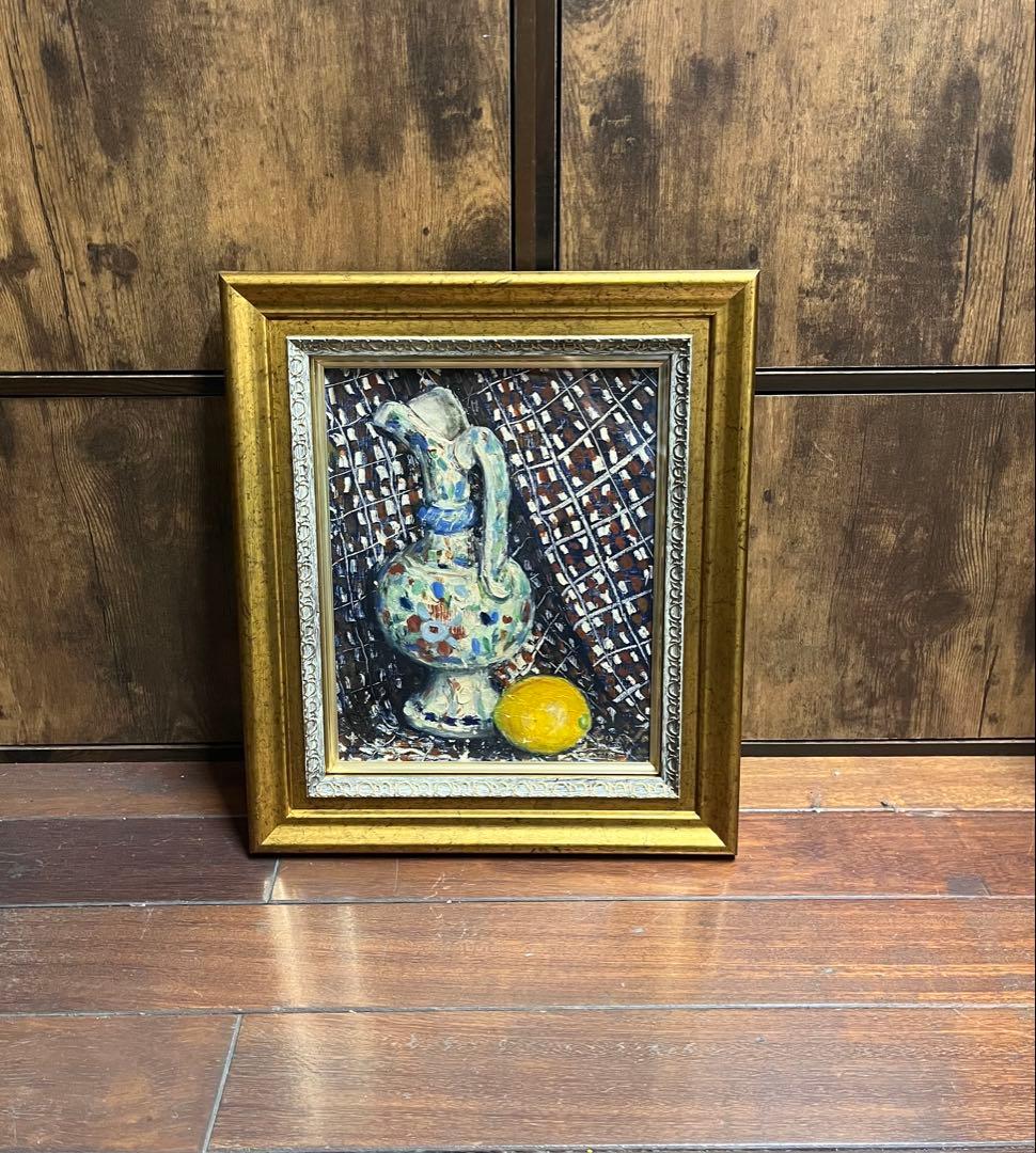 藤田嗣治 油彩画 手描き 作者サイン 貴重