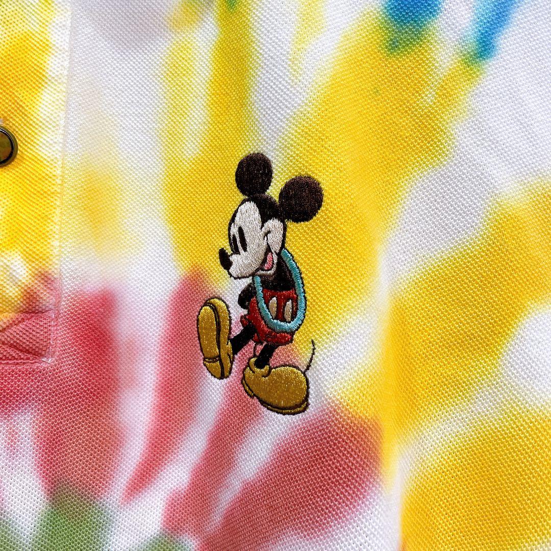 ホーンガーメント HORN GARMENT タイダイ ミッキー刺繍 ポロシャツ