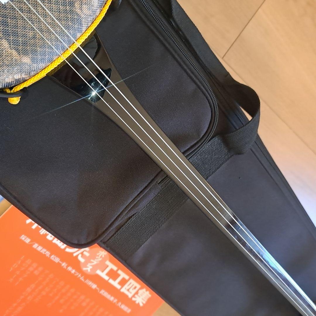 【美品】三線 沖縄 教本 付属品 初心者 人工皮 蛇革 蛇皮 和楽器