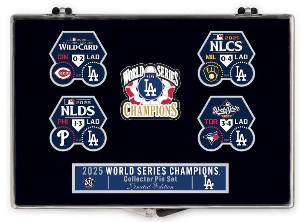 み*こ様 2025MLB LAドジャース WS優勝記念ピン5個セット①