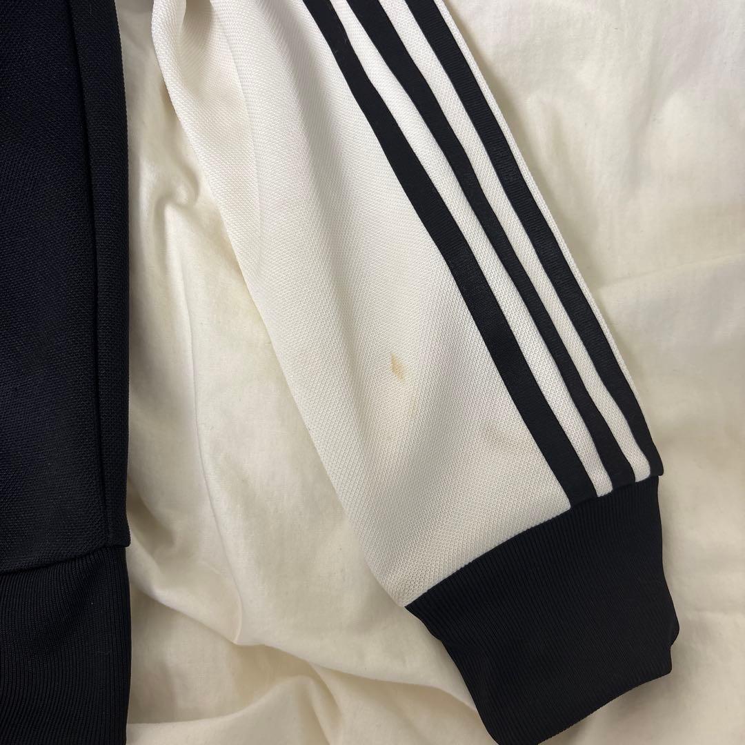 adidas ジャージジャケット ブラック/ホワイト ASIA S