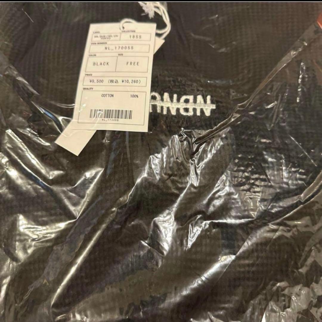 【NIL DUE】 PULLOVER WAFFLE HOODIE / BLK