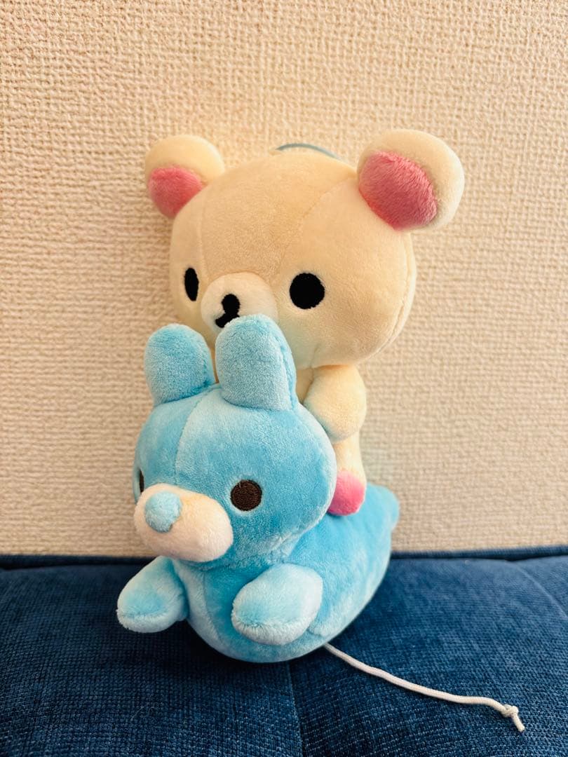 リラックマ ストア限定 あつめてぬいぐるみ ブルー うさぎのふうせん