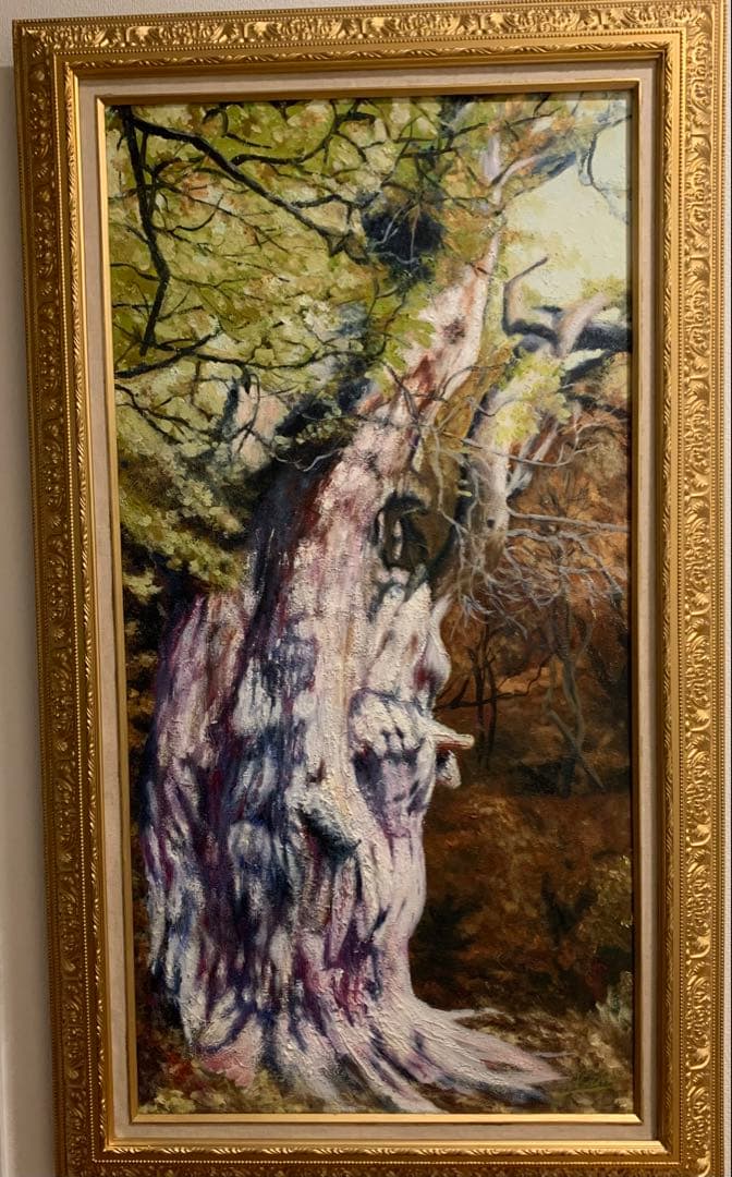 油彩画　高級額縁付き