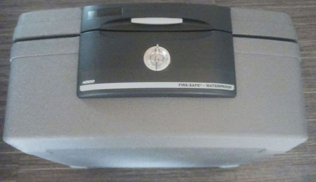 本日セール1,000円引き鍵付きポータブル防火保管庫BK-248260発送料込み