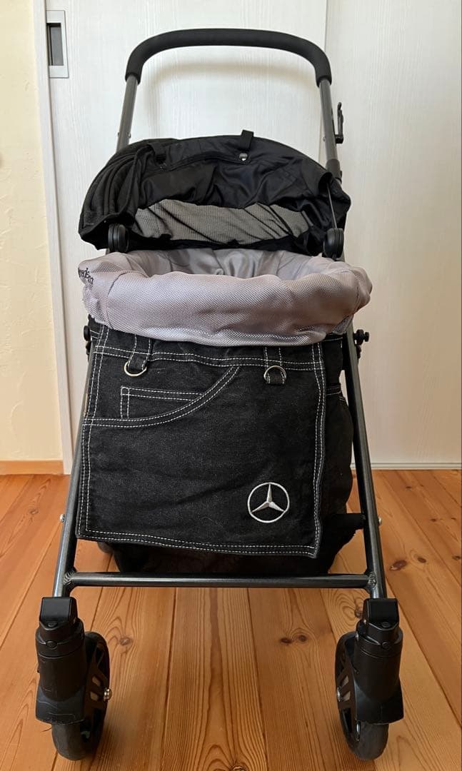 MercedesBenz メルセデスベンツデニム風ペットカート グレー/ブラック
