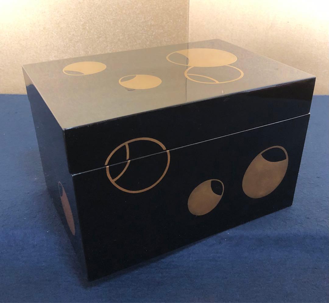 《R》輪島塗 壷々蒔絵 茶箱 茶平一斎 お茶道具6点付 共箱 260203く4