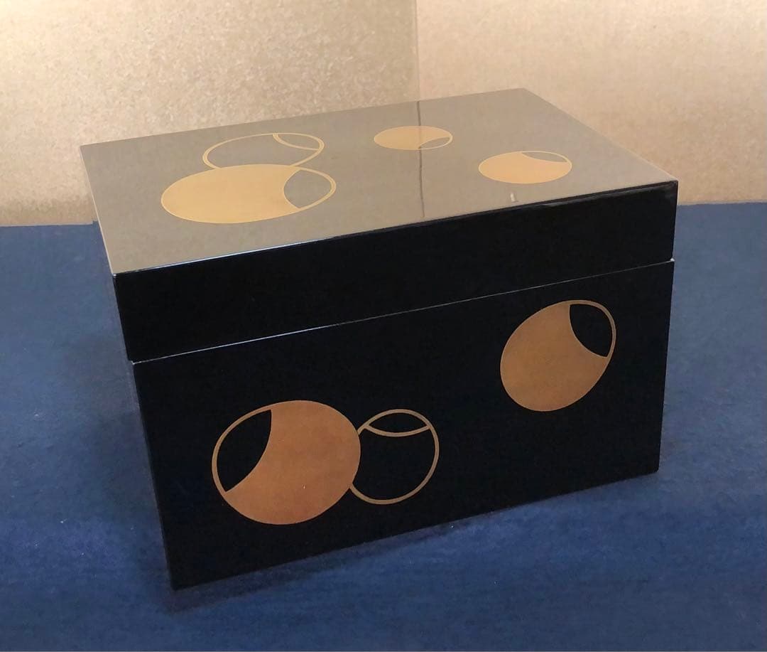 《R》輪島塗 壷々蒔絵 茶箱 茶平一斎 お茶道具6点付 共箱 260203く4