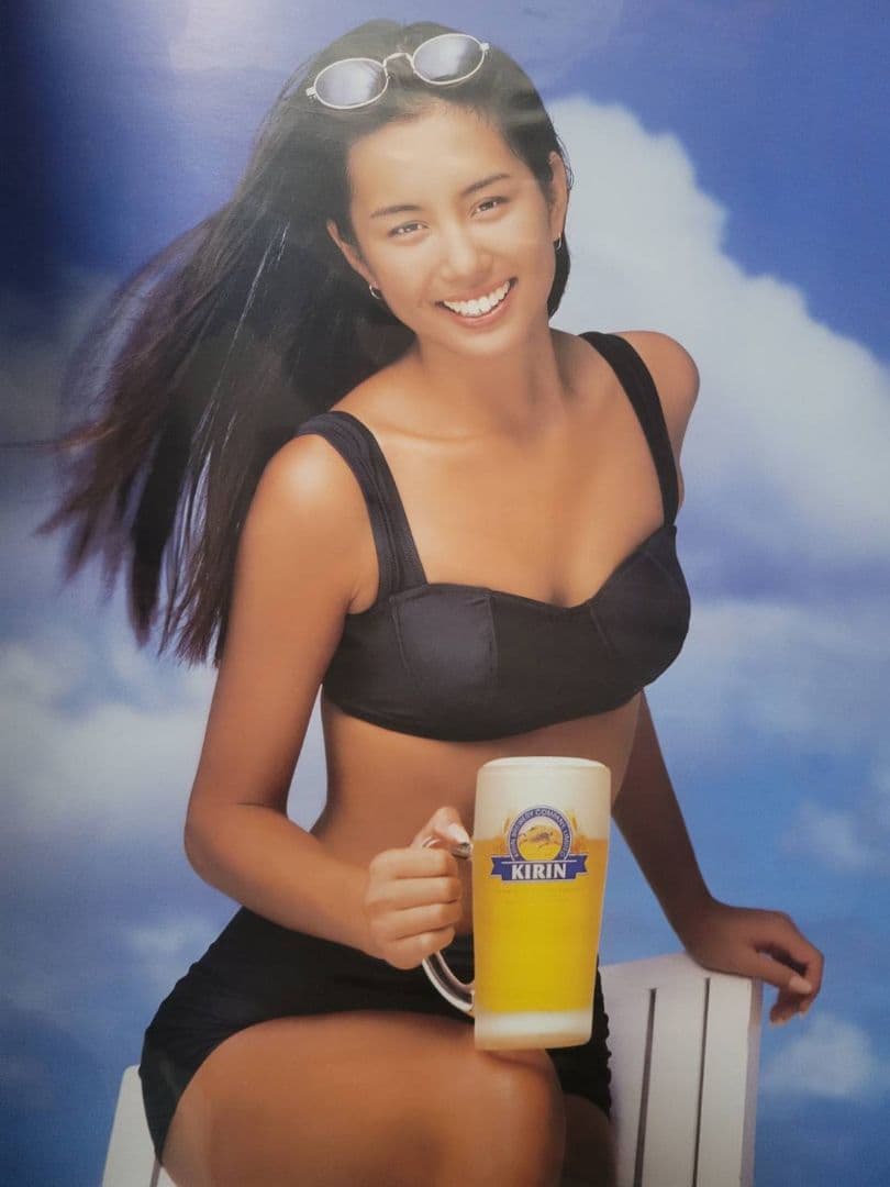 【当時物】米倉涼子　キリンラガービール　B2ポスター 水着　ビキニ　非売品