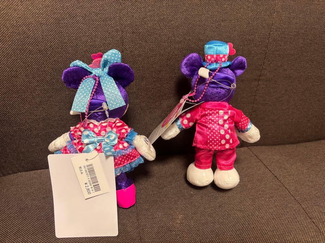 東京ディズニー パルパルーザファンダーランド　ミッキー＆ミニー ぬいぐるみバッジ