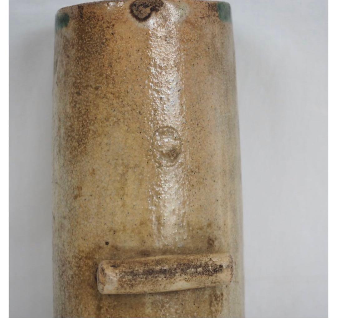 送料無料　江戸時代　豊楽焼『豊助』銘　瓦形茶量　茶道具　本物保証　★大珍品★