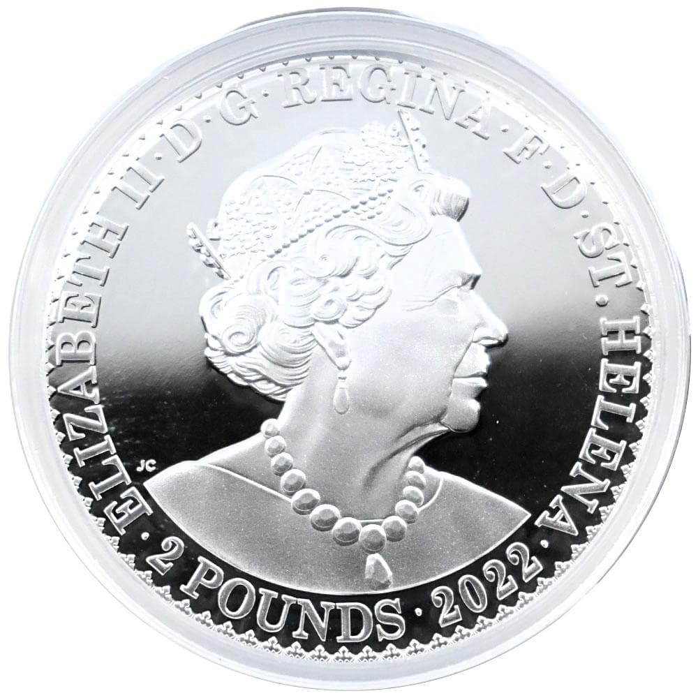 2022エリザベス2世 2oz 銀貨69 ゴチッククラウン ポートレート 164