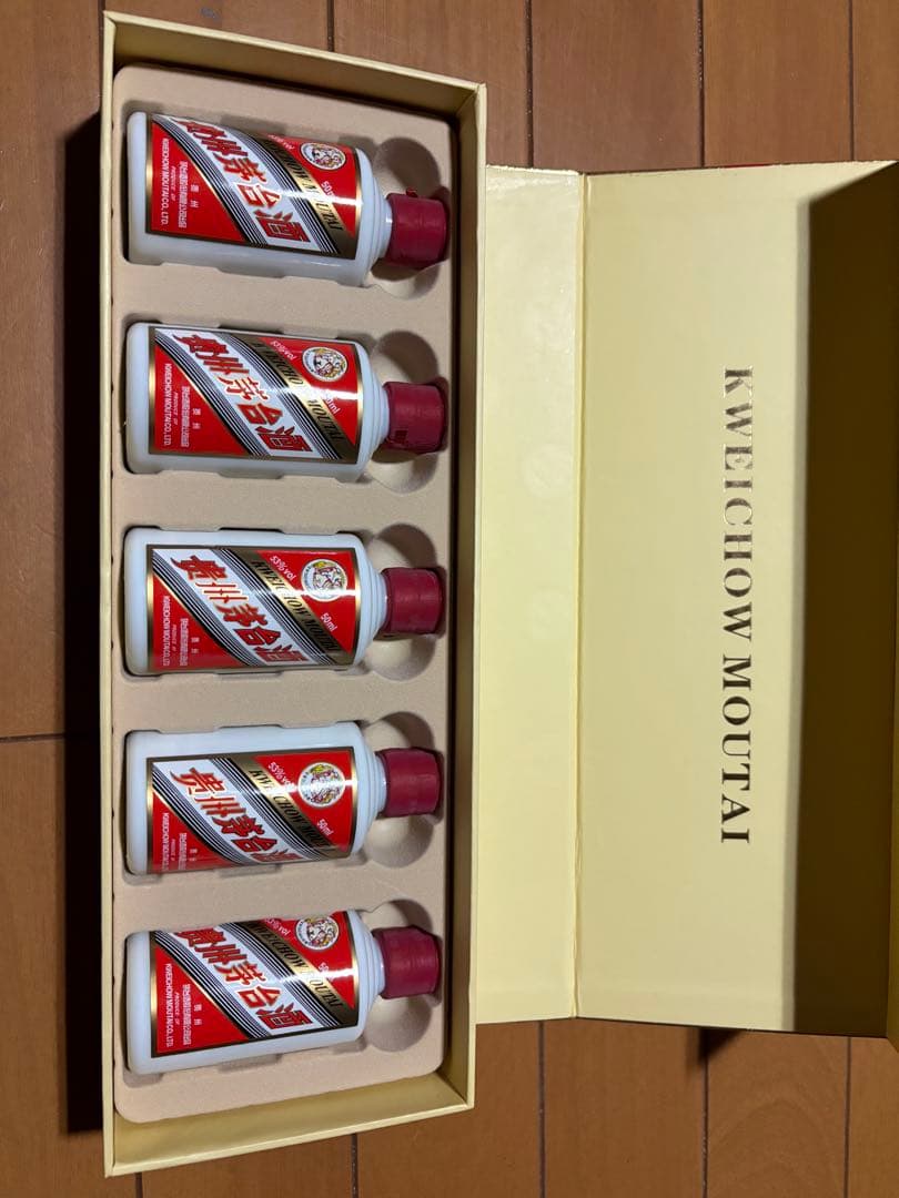 【未開栓】貴州茅台酒（マオタイ酒）2018年製 50ml×5本セット 53%
